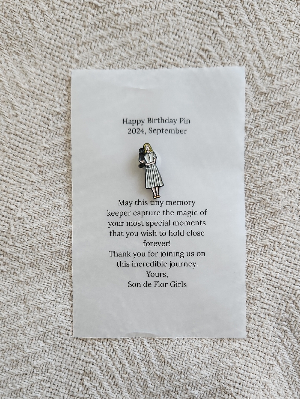 Rare Limited Edition Son De Flor Collectible Happy Birthday Pin September 2024